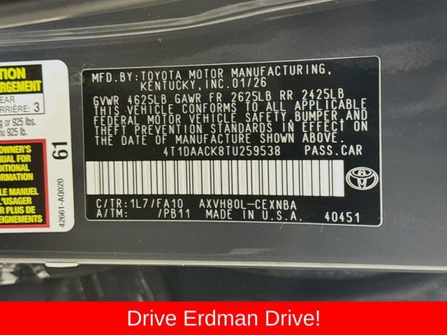 Used 2026 Toyota Camry LE FWD image 32