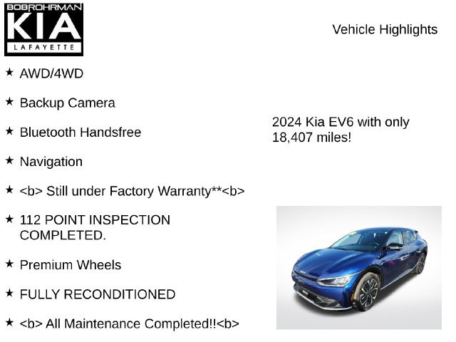 Used 2024 Kia EV6 Wind w/ Wind Technology Package AWD/4WD image 7