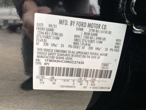 Used 2021 Ford Explorer Platinum w/ Equipment Group 601A image 55