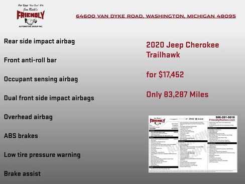 Used 2020 Jeep Cherokee Trailhawk w/ Cold Weather Group AWD/4WD image 7