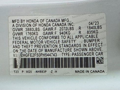 Certified 2023 Honda Civic Sport image 42