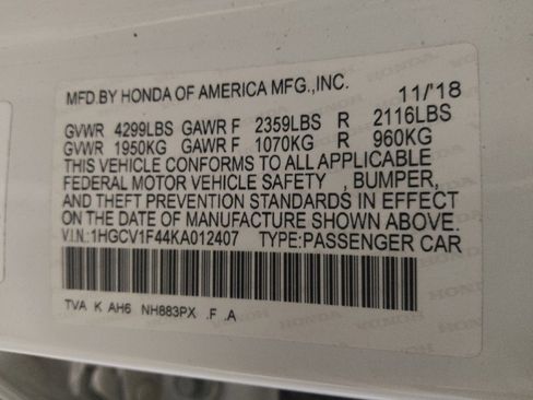 Used 2019 Honda Accord EX image 33