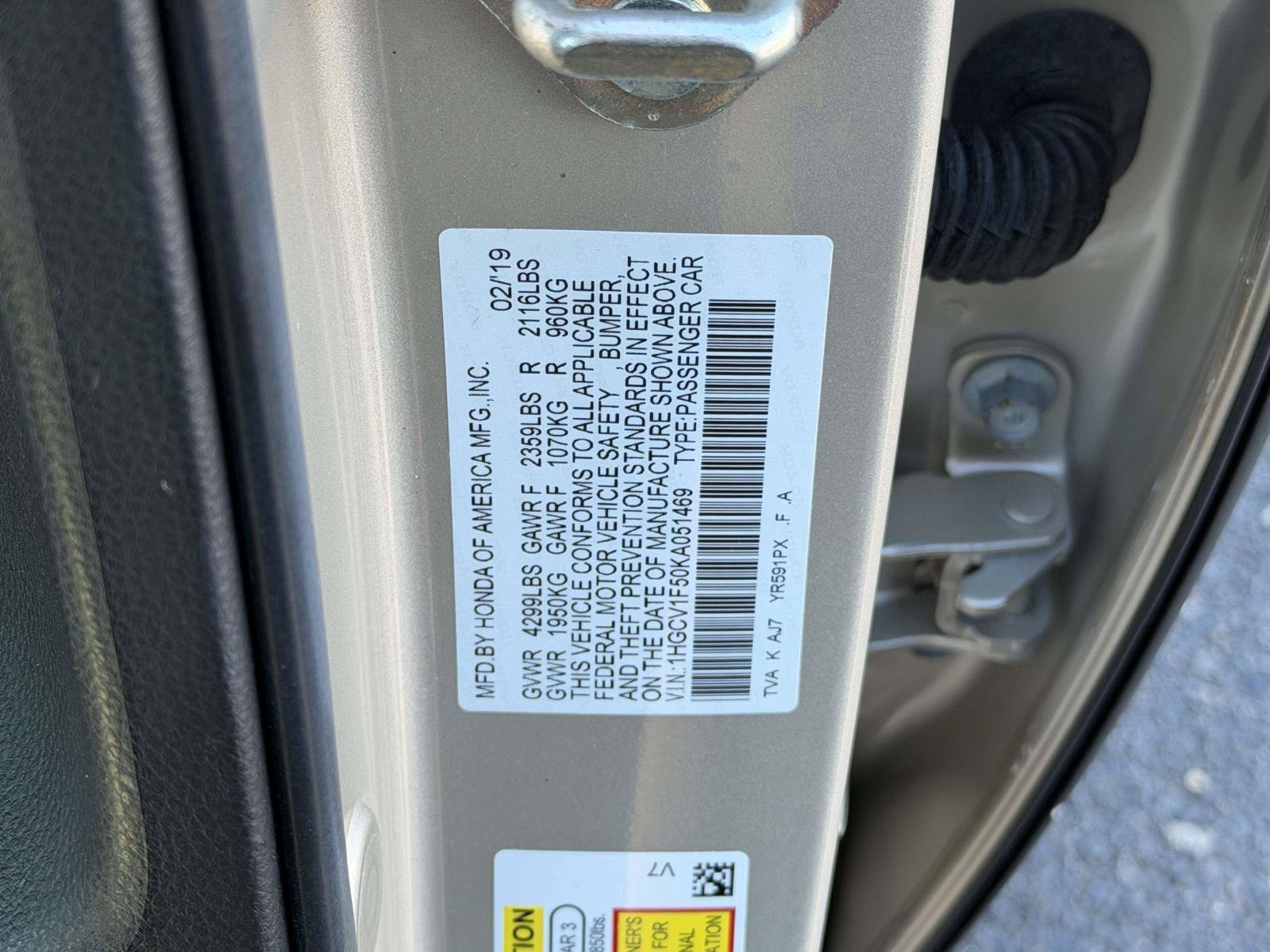 Certified 2019 Honda Accord EX-L image 22