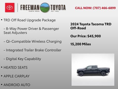 Used 2024 Toyota Tacoma TRD Off-Road w/ TRD Off Road Upgrade Package AWD/4WD image 9