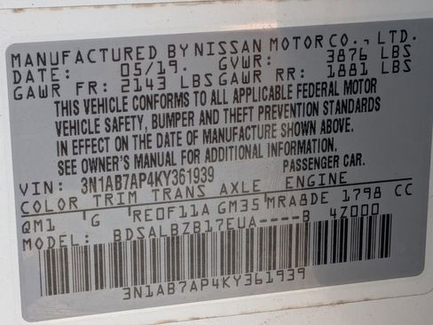 Used 2019 Nissan Sentra S image 33