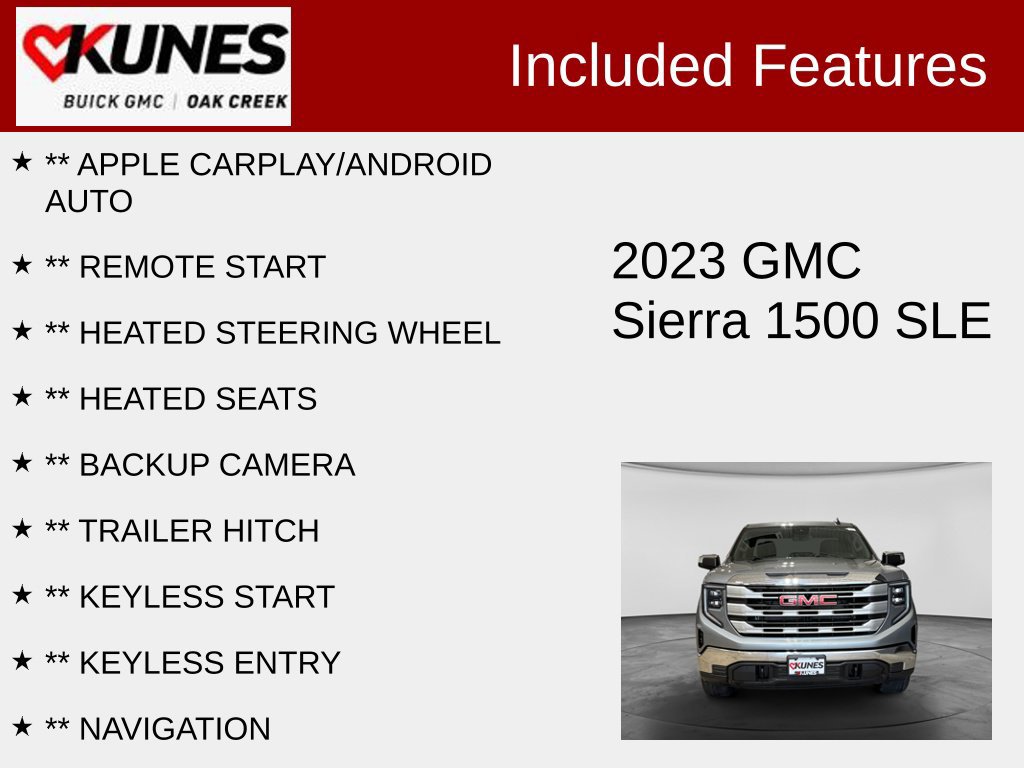 Used 2023 GMC Sierra 1500 SLE w/ X31 Off-Road Package AWD/4WD image 2