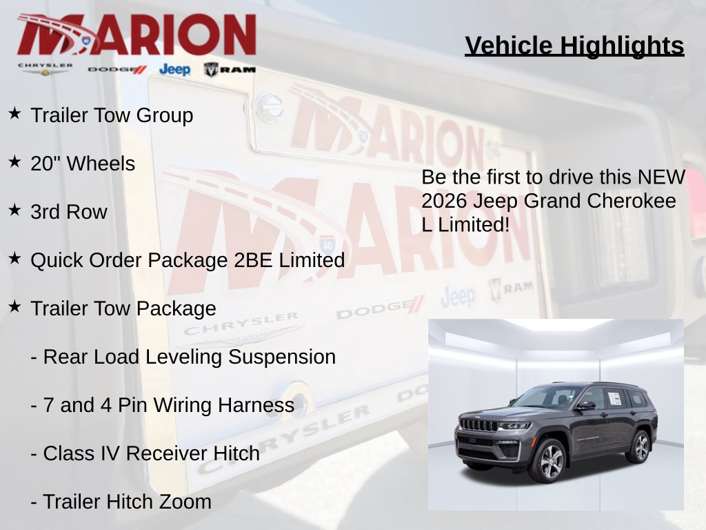 New 2026 Jeep Grand Cherokee L Limited w/ Trailer Tow Package AWD/4WD image 5