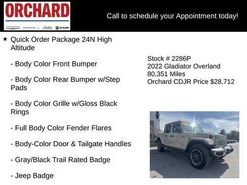 Used 2022 Jeep Gladiator Overland w/ Popular Equipment Package AWD/4WD image 16