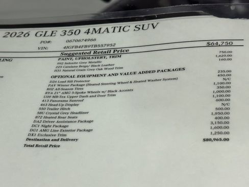 New 2026 Mercedes-Benz GLE 350 4MATIC image 19