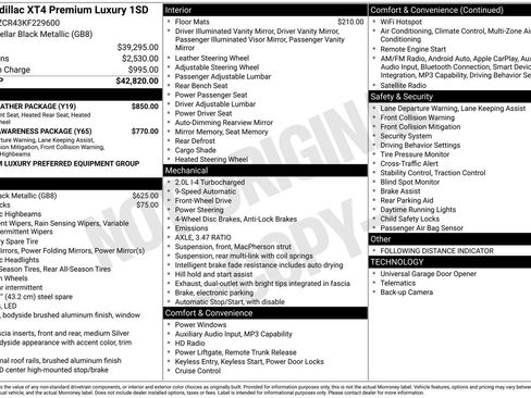 Used 2019 Cadillac XT4 Premium Luxury w/ Cold Weather Package FWD image 8