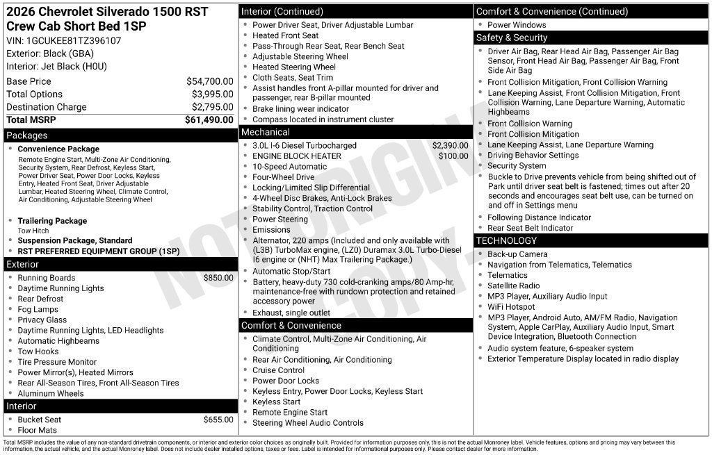 New 2026 Chevrolet Silverado 1500 RST AWD/4WD image 6