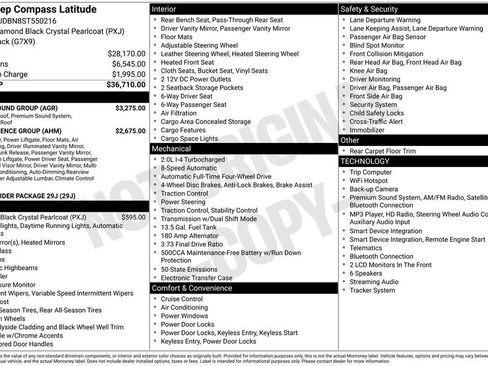 Used 2025 Jeep Compass Latitude w/ Sun & Sound Group AWD/4WD image 47