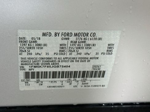 Used 2018 Ford Explorer Limited w/ Equipment Group 301A FWD image 39
