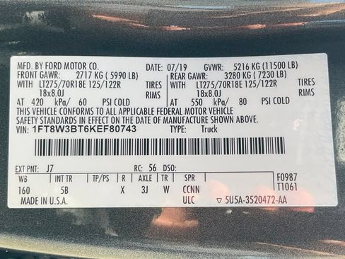 Used 2019 Ford F350 Lariat w/ Lariat Value Package AWD/4WD image 48