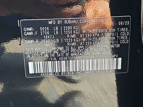 Certified 2024 Subaru Outback Touring XT AWD/4WD image 39