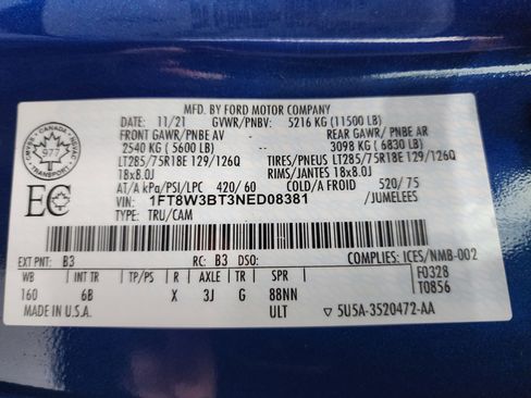 Used 2022 Ford F350 Lariat w/ Tremor Off-Road Package image 62