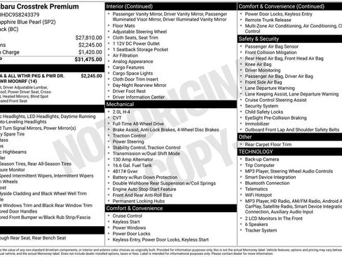 Certified 2025 Subaru Crosstrek 2.5i Premium AWD/4WD image 36