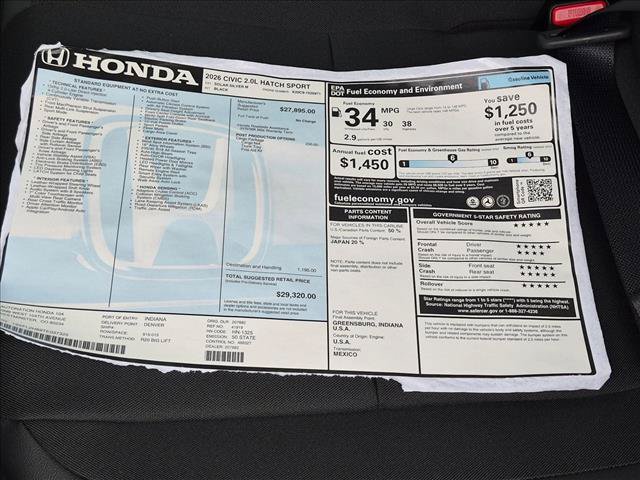 New 2026 Honda Civic Sport image 17
