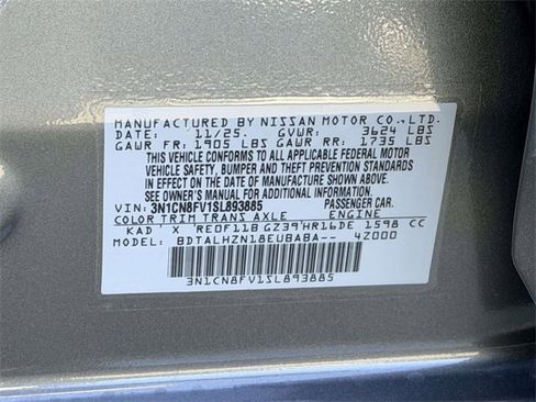 New 2025 Nissan Versa SR w/ Trunk Package image 24
