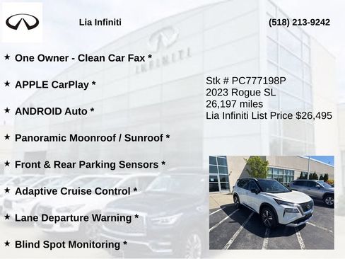 Used 2023 Nissan Rogue SL w/ SL Premium Package AWD/4WD image 20
