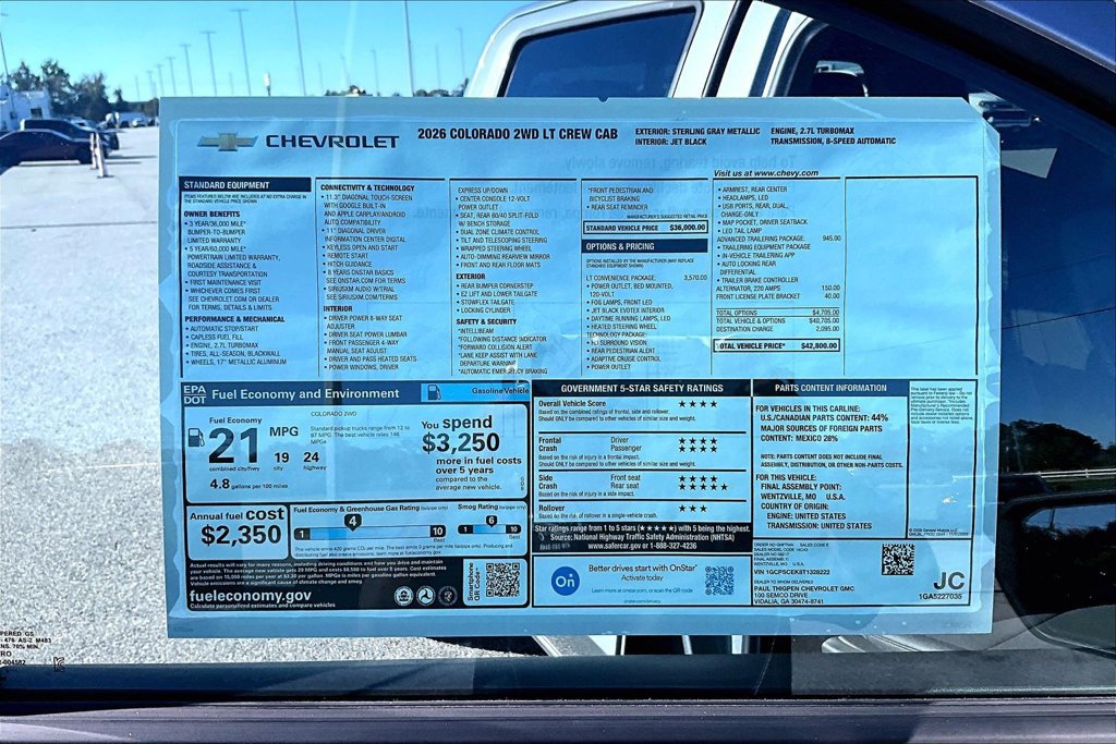 New 2026 Chevrolet Colorado LT w/ LT Convenience Package RWD image 29