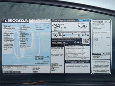 New 2026 Honda Civic Sport image 23