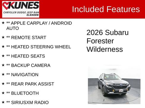 Used 2026 Subaru Forester Wilderness w/ Wilderness Package AWD/4WD image 2