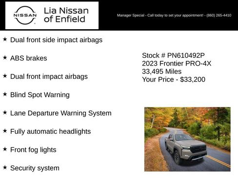 Certified 2023 Nissan Frontier PRO-4X w/ Pro Convenience Package AWD/4WD image 30