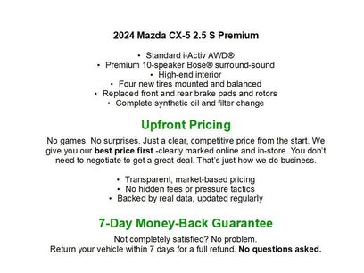 Used 2024 MAZDA CX-5 AWD 2.5 S w/ Premium Package