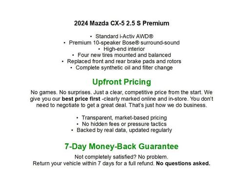 Used 2024 MAZDA CX-5 AWD 2.5 S w/ Premium Package image 1
