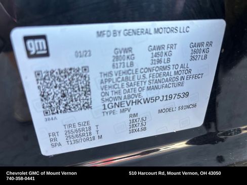 Used 2023 Chevrolet Traverse LT w/ LPO, Floor Liner Package image 30