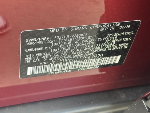 New 2026 Subaru Outback Touring AWD/4WD image 35