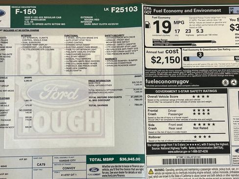 Used 2020 Ford F150 XL w/ Equipment Group 101A Mid RWD image 84