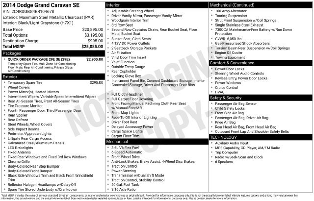 Used 2014 Dodge Grand Caravan SE w/ Quick Order Package 29E SE FWD image 5