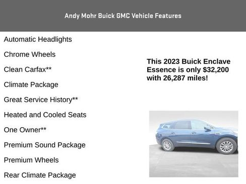 Used 2023 Buick Enclave Essence w/ LPO, Floor Liner Package FWD image 8