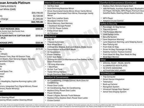 Used 2018 Nissan Armada Platinum w/ Captain Seat Package image 13