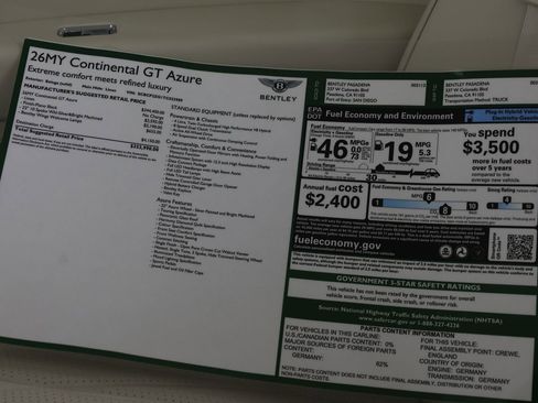 New 2026 Bentley Continental GT AWD/4WD image 39