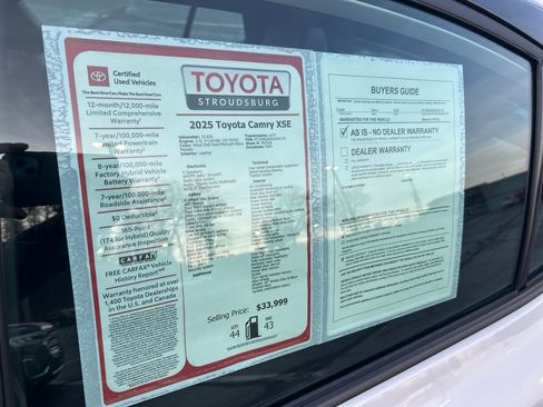 Certified 2025 Toyota Camry XSE image 30