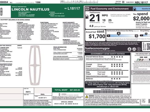 Used 2022 Lincoln Nautilus Reserve w/ Equipment Group 202A image 5