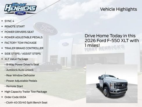 New 2026 Ford F550 4x4 Regular Cab Super Duty w/ XLT Value Package image 4