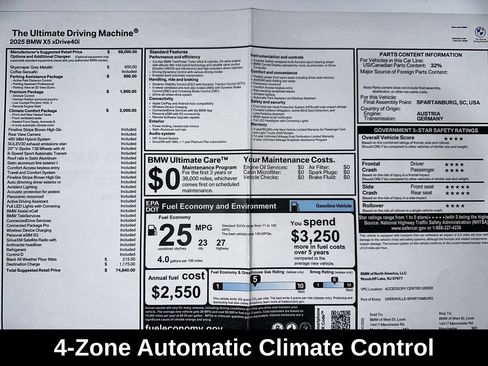 Used 2025 BMW X5 xDrive40i w/ Climate Comfort Package AWD/4WD image 12