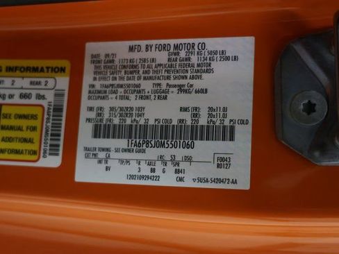 Used 2021 Ford Mustang Shelby GT500 w/ Technology Package image 99