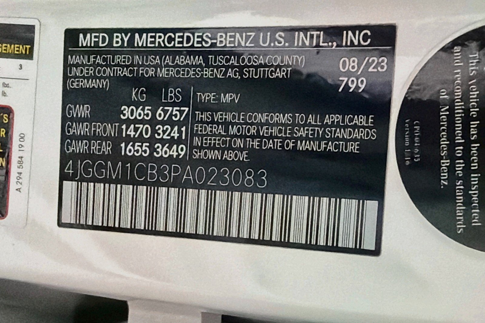 Certified 2023 Mercedes-Benz EQE 350+ 4MATIC SUV image 27