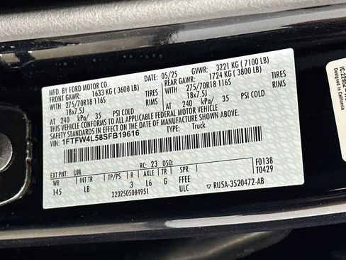 Certified 2025 Ford F150 Tremor w/ Mobile Office Package AWD/4WD image 23