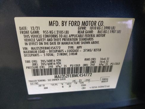 Used 2021 Ford EcoSport S FWD image 33