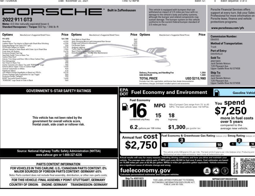 Used 2022 Porsche 911 GT3 RWD image 44
