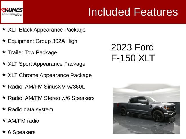 Used 2023 Ford F150 XLT w/ Equipment Group 302A High AWD/4WD image 3