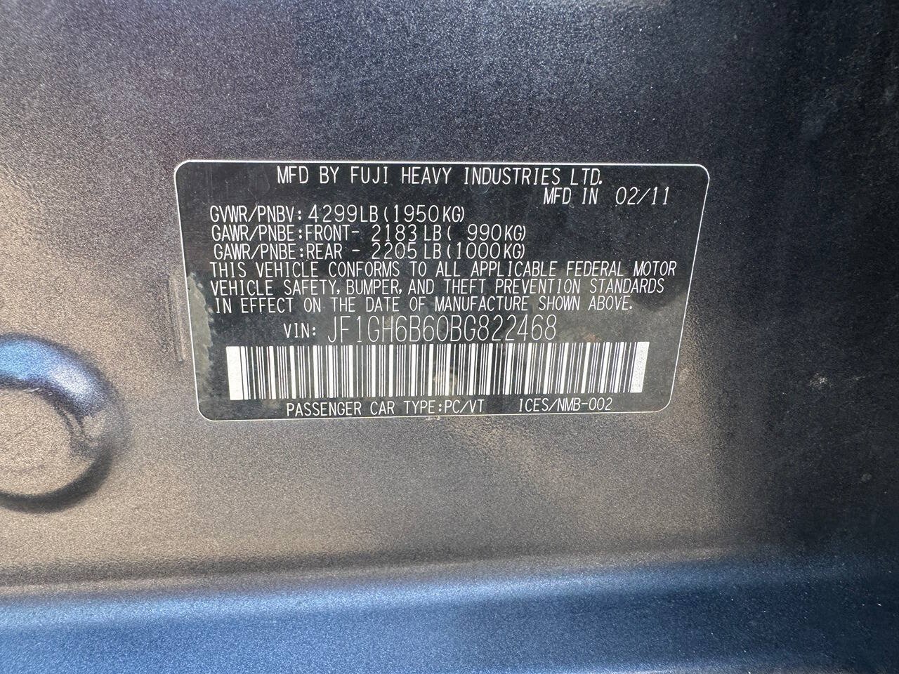 Used 2011 Subaru Impreza 2.5i Premium w/ PWR Moonroof Value Pkg AWD/4WD image 13