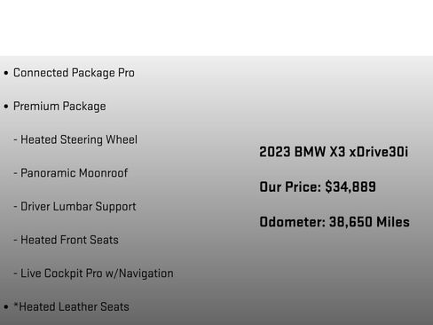 Used 2023 BMW X3 xDrive30i w/ Premium Package AWD/4WD image 6