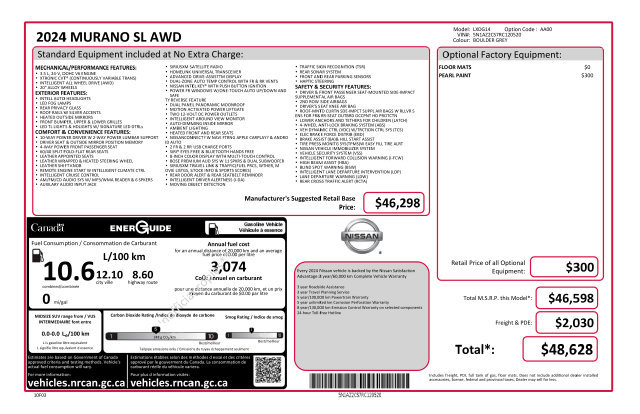 Used 2024 Nissan Murano SL AWD/4WD image 40